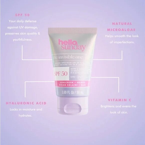 Hello Sunday The Invisible One Makeup Primer NIB - Picture 9 of 12